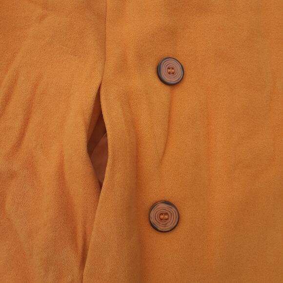 Valerie Stevens Coat Womens 14 Orange Wool Angora Button up Lined Outdoor EUC - Picture 3 of 9